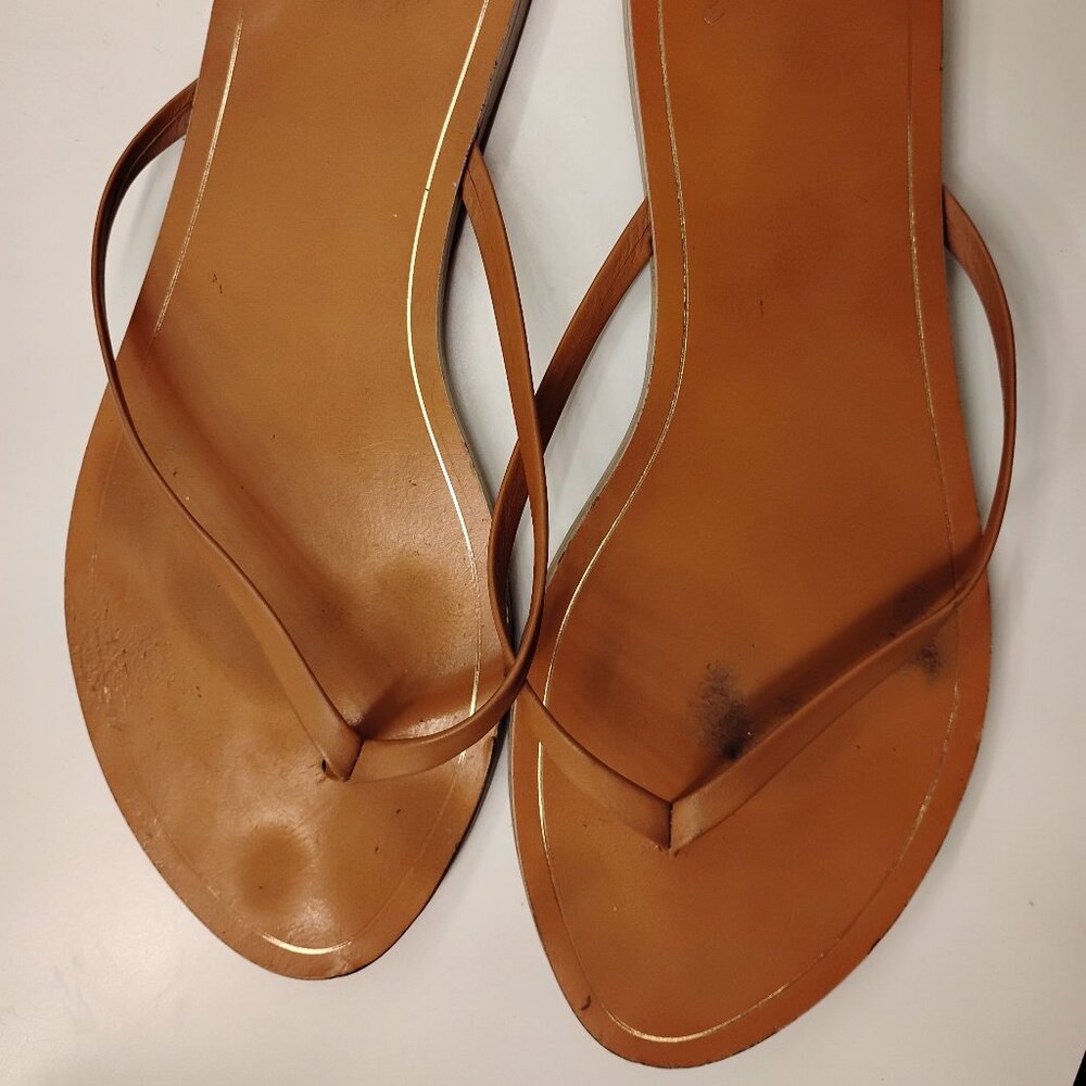 J Crew Made in Italy leather flip flop sandal size 9